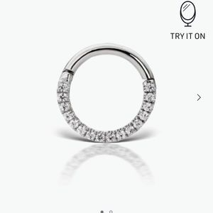 Maria Tash Cubic Zirconia Horizontal Eternity Hoop Earring